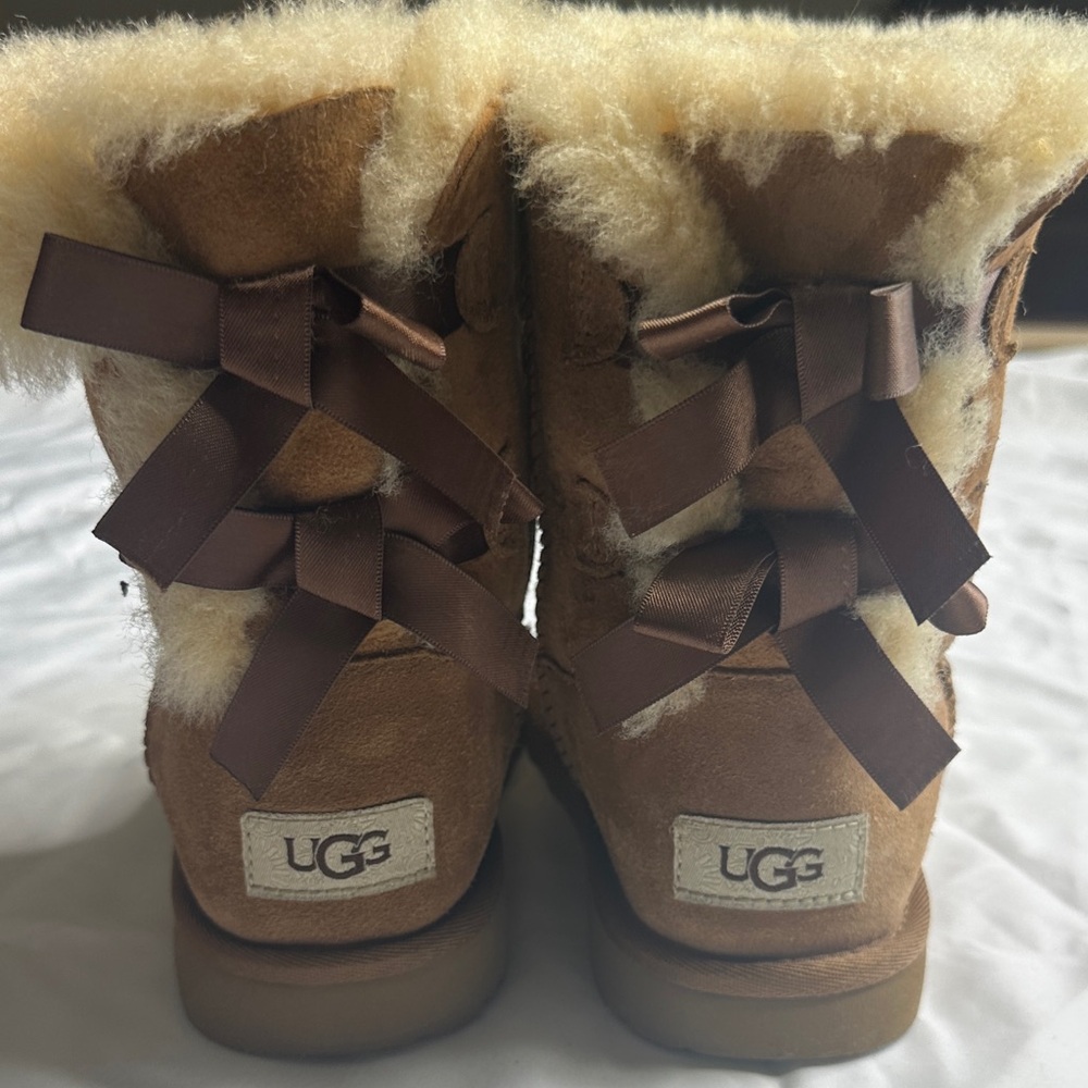 UGG Tan Boots with Brown Bows